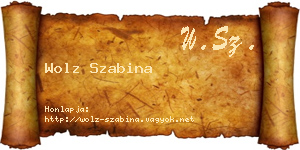 Wolz Szabina névjegykártya